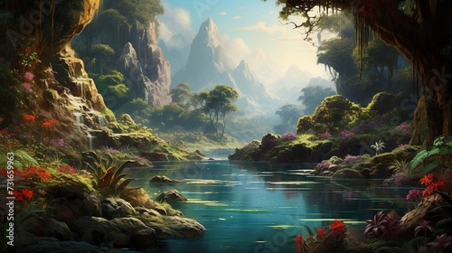 Tranquil Haven  Lush Landscapes and Serene Waters