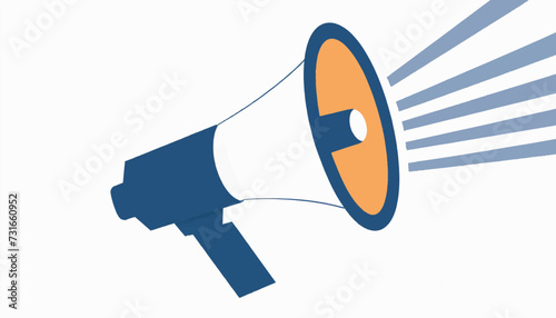  logo for marketing megaphone bullhorn on a white background  photo