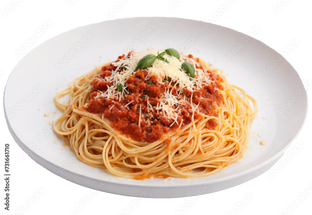 bolognese spaghetty on a plate isolated on white. spaghetty png clipping path bolognese spaghetty on a plate isolated on white. spaghetty png clipping path