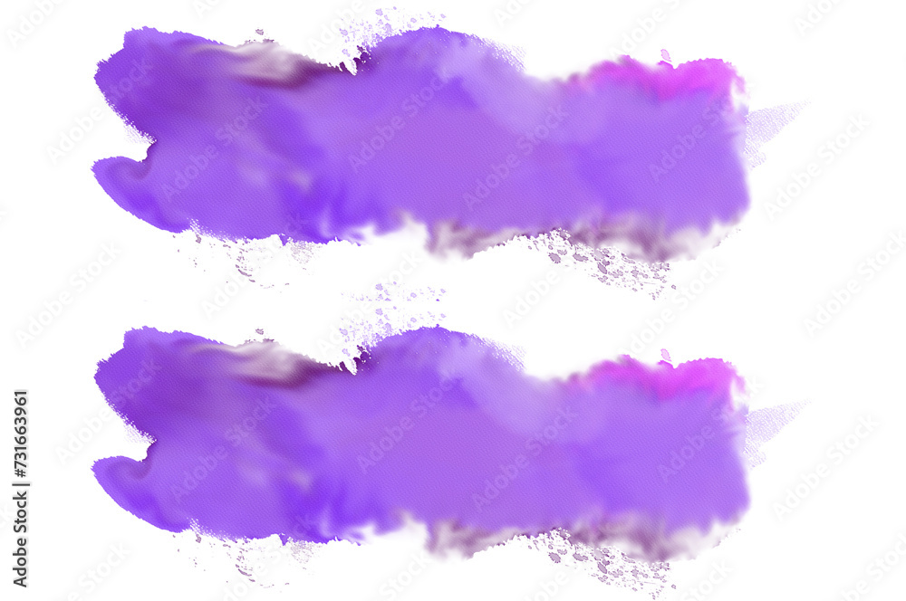 Obraz premium Pink purple mixed Watercolor paint stroke isolated on transparent background