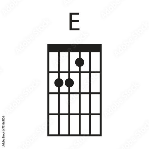 guitar chord icon vector