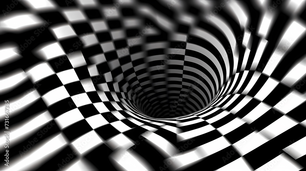 Naklejka premium Abstract optical illusion pattern seamless background