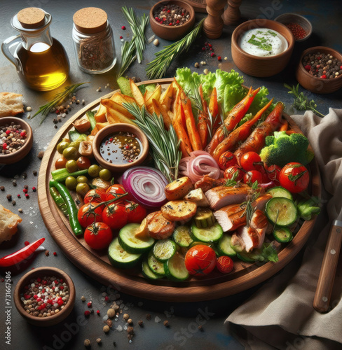 Assorted Fried Snacks and Spices