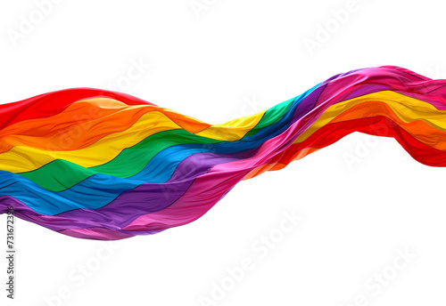 rainbow flag on transparent background photo