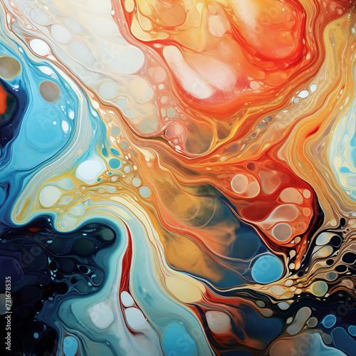 Marble abstract acrylic background. Ai art
