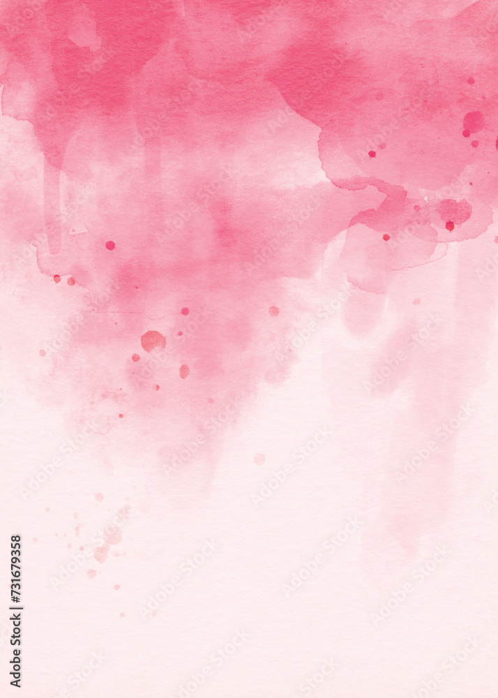 Pink watercolor texture, vertical background