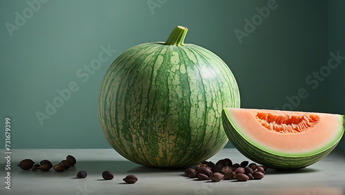 Obraz na płótnie Soczysty Melon – Idealny na Letnie Ochłodzenie w salonie