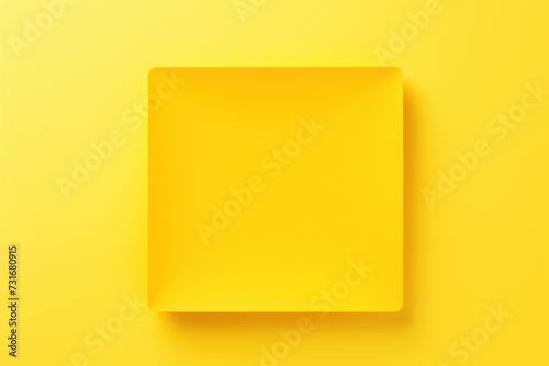 Yellow square isolated on white background 