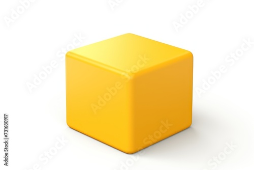 Yellow square isolated on white background © GalleryGlider