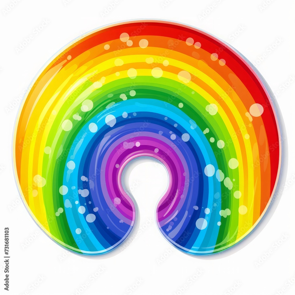 Fototapeta premium rainbow sticker on a white background, isolate. vibrant print, icon.