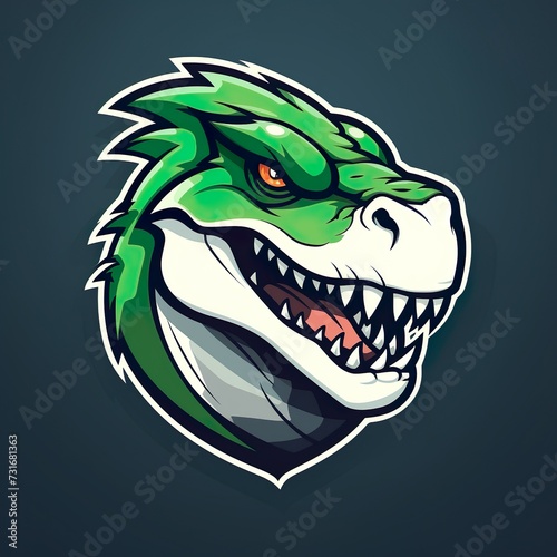 vector design gaming esport mascot logo of dinosaur  © smoke