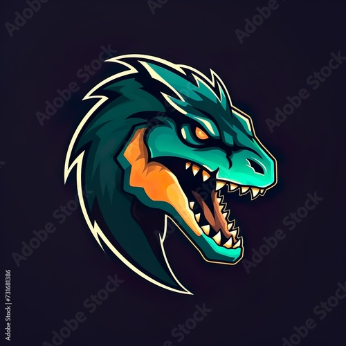 vector design gaming esport mascot logo of dinosaur  © smoke