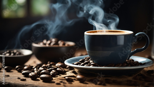Esencja Aromatu: Filiżanka Świeżo Parzonej Kawy