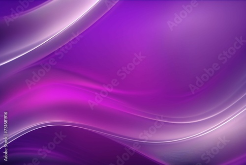 AI generated illustration of bright purple light trails creating dynamic pattern of curves and waves