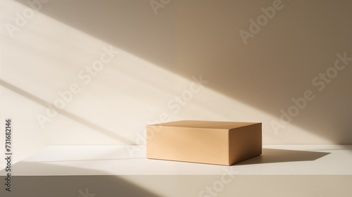 Closed up paper box and isolated on white background