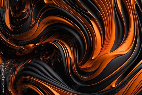 AI generated illustration of a vibrant background with fiery wave patterns swirling
