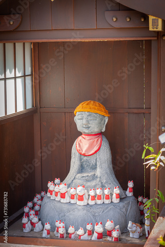 Temple statue Wat Pra That Doi Pra Chan, Mae Tha North of Thailand photo