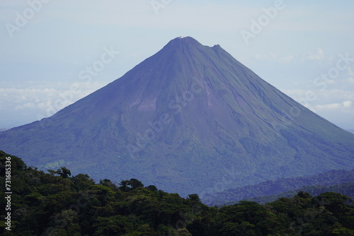 Arenal Volcano is an active andesitic stratovolcano in north-western Costa Rica around 90 km northwest of San José, in the province of Alajuela, canton of San Carlos, and district of La Fortuna.