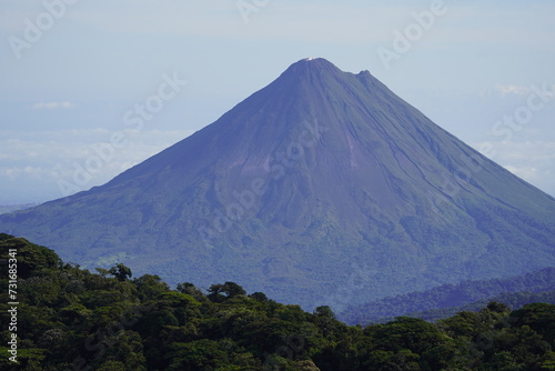 Arenal Volcano is an active andesitic stratovolcano in north-western Costa Rica around 90 km northwest of San Jos    in the province of Alajuela  canton of San Carlos  and district of La Fortuna.