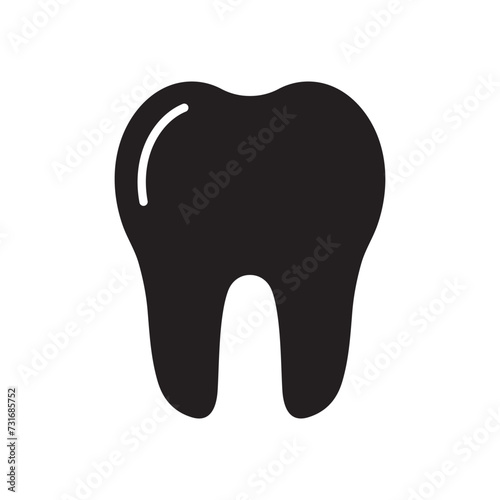 Tooth Icon in flat style.