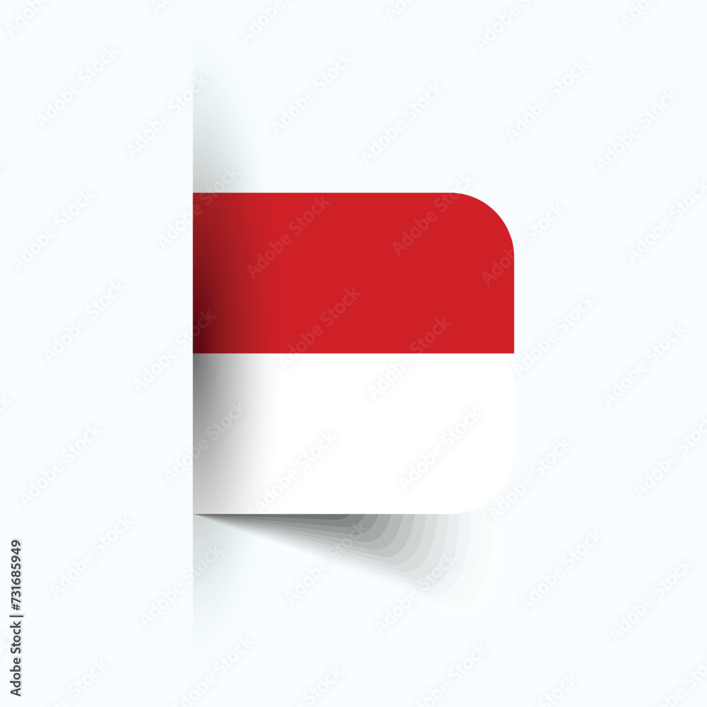 Monaco national flag, Monaco National Day, EPS10. Monaco flag vector icon Monaco national flag, Monaco National Day, EPS10. Monaco flag vector icon