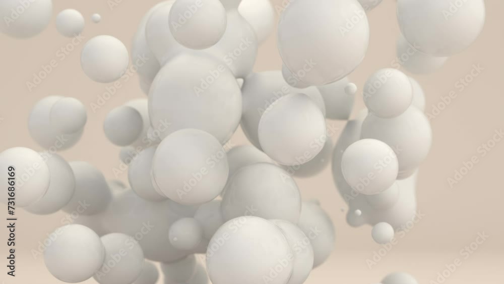 Abstract Liquid Spheres Floating 3D loop animation Abstract Liquid Spheres Floating 3D loop animation