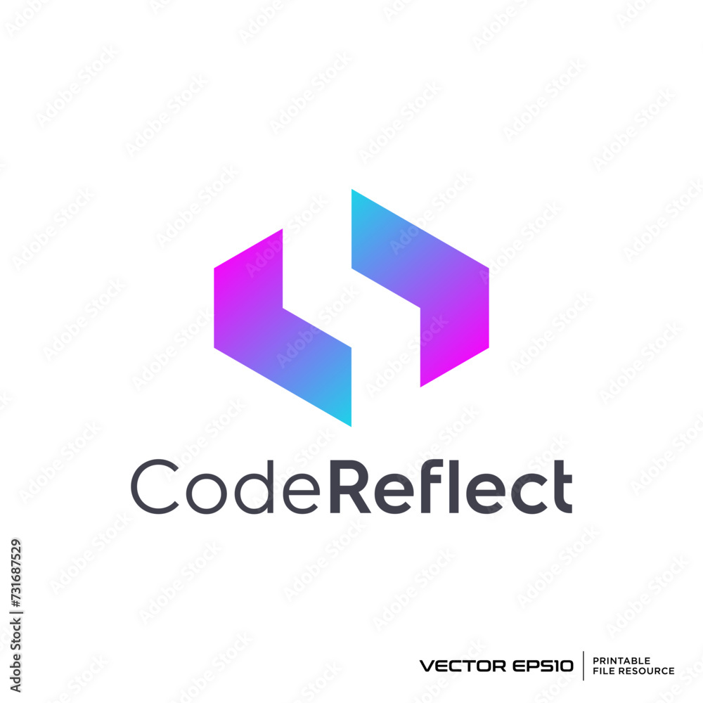 Abstract code logo vector illustration Abstract code logo vector illustration