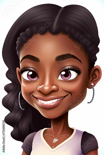 AI generated illustration of the cartoon of Simone Biles photo