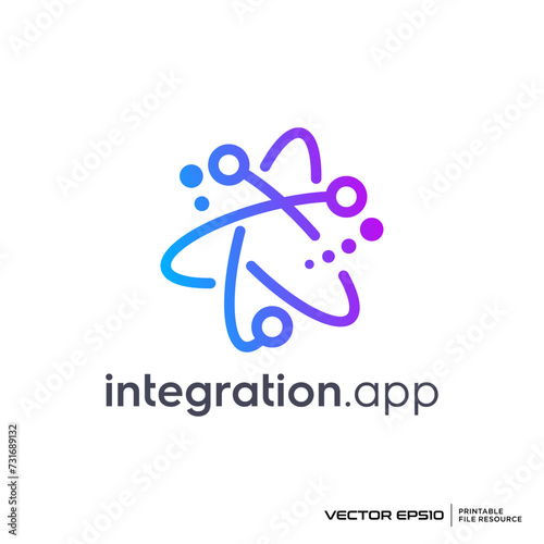 Orbit abstract logo vector illustration