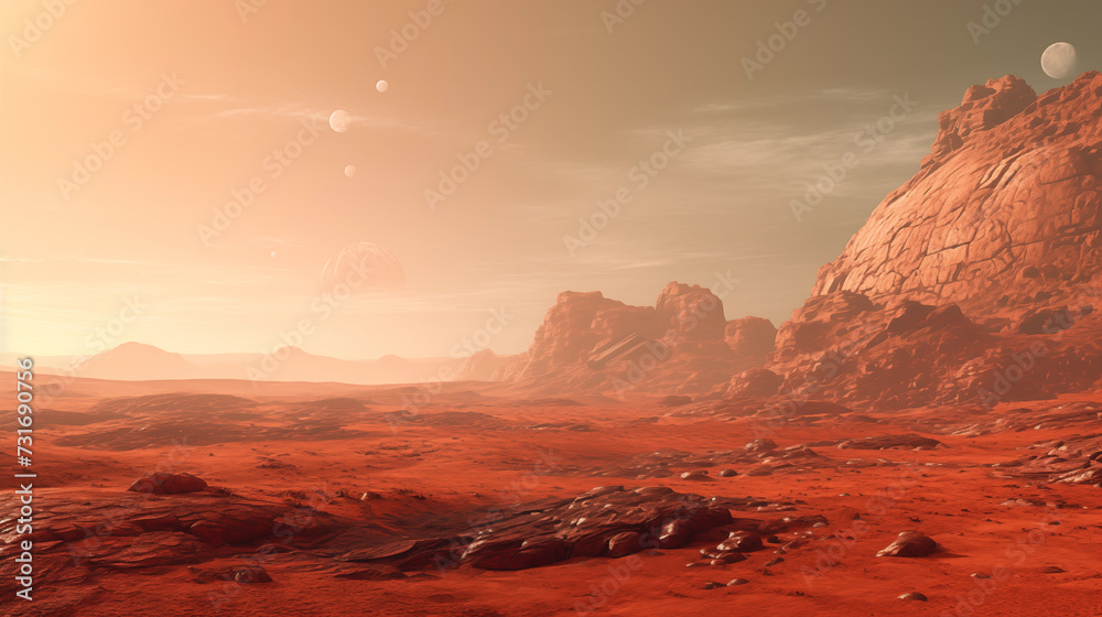 Fototapeta premium 火星の景色