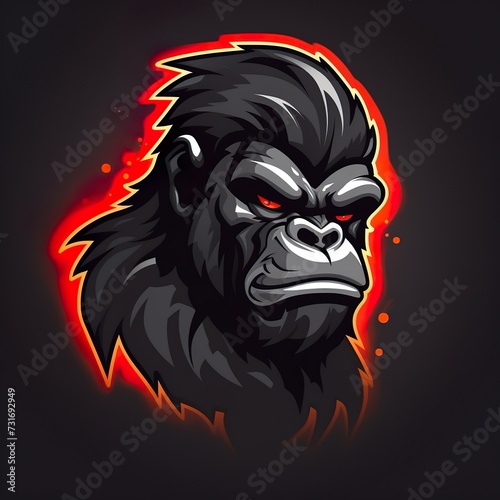 vector design gaming esport mascot logo of gorilla head