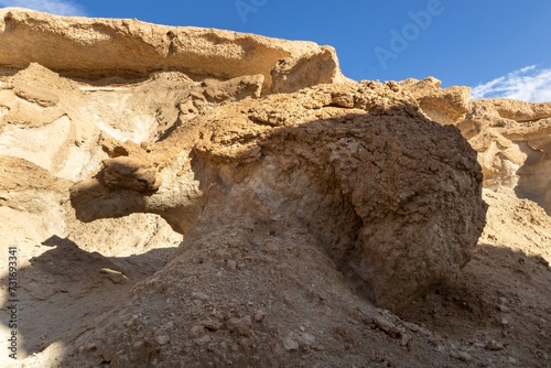 Sandstone rock formations in Gouda Mountains near Judah, Saudi Arabia