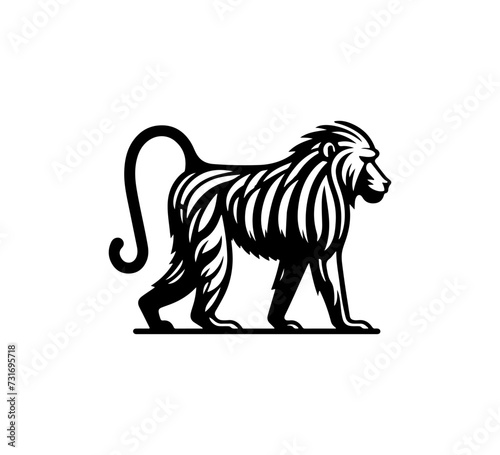 baboon logo icon vector abstract simple photo