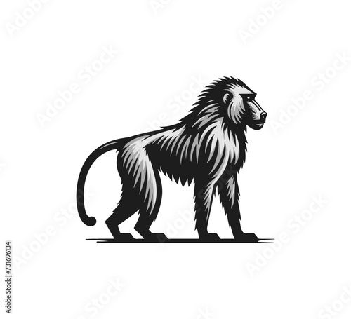 baboon logo icon vector abstract simple photo