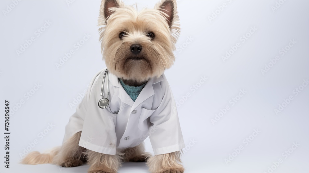 dog, Cairn Terrier in doctor gown dog, Cairn Terrier in doctor gown