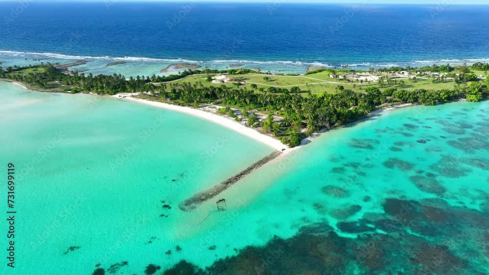 Aerial of Bantam Island, The Cocos (Keeling) Islands, Australian Territory Aerial of Bantam Island, The Cocos (Keeling) Islands, Australian Territory