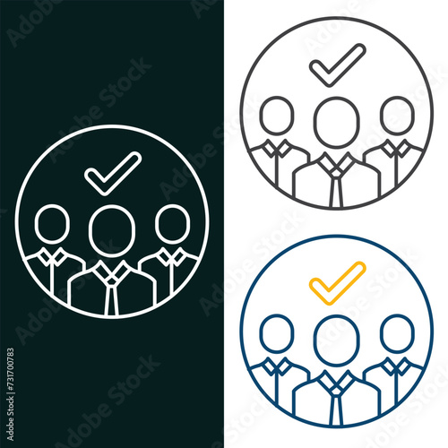 Candidates Vector Illustration Icon Design