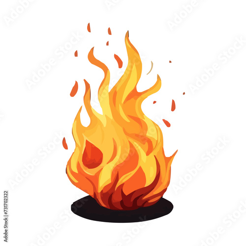 Fire candle abstract illustration logo design