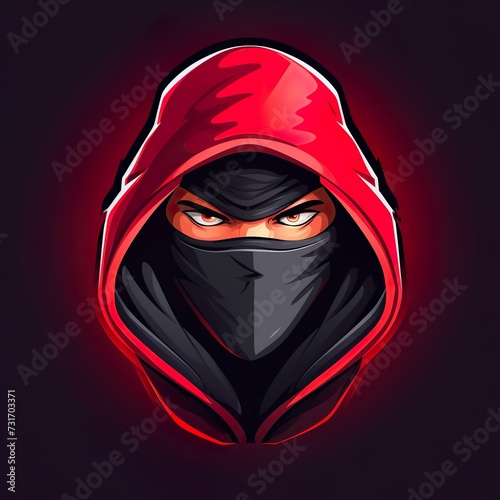 vector design gaming esport mascot logo of ninja