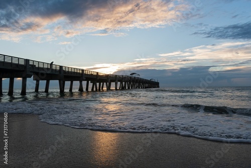 William O. Lockhart Fishing Pier located on the beach of Lake Worth  State of Florida  USA.