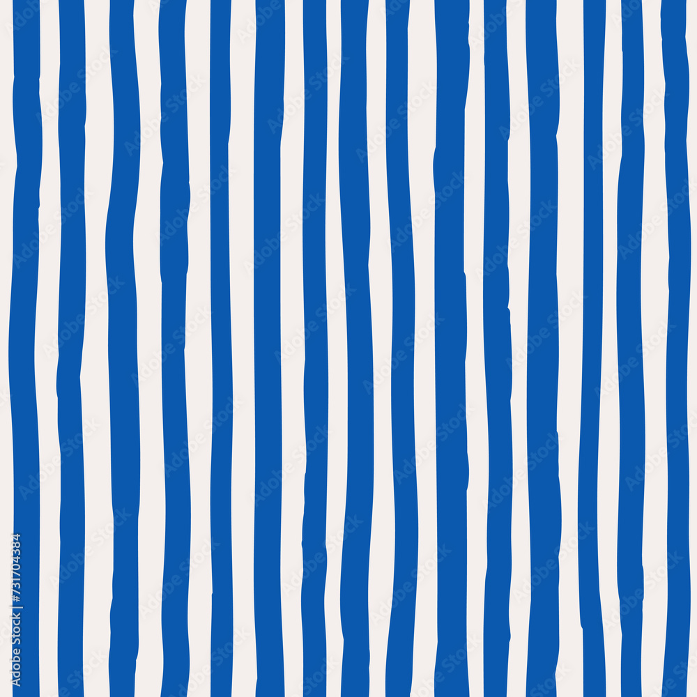 Vertical striped pattern. Blue hand drawn pattern on white background. Thick stripes Vertical striped pattern. Blue hand drawn pattern on white background. Thick stripes