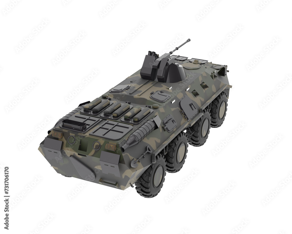 Armored vehicle isolated on background. 3d rendering - illustration Armored vehicle isolated on background. 3d rendering - illustration