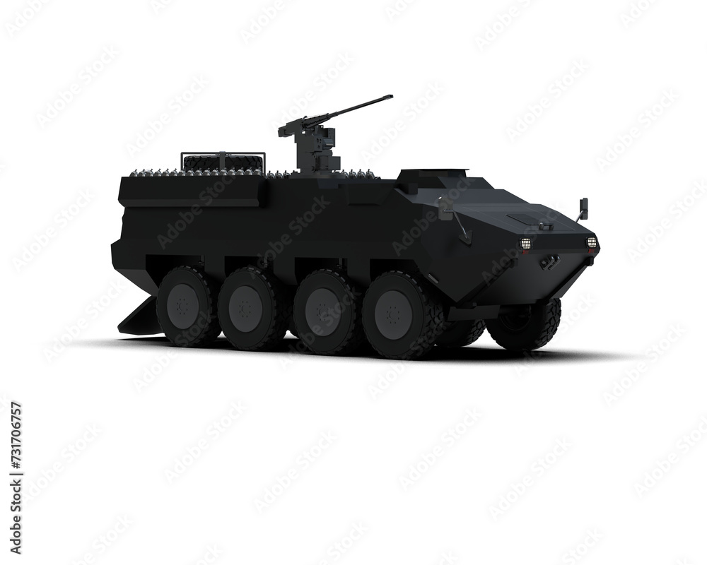 Armored tank building isolated on background. 3d rendering - illustration Armored tank building isolated on background. 3d rendering - illustration