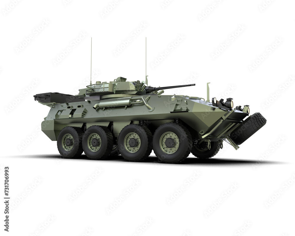 Armored tank building isolated on background. 3d rendering - illustration Armored tank building isolated on background. 3d rendering - illustration