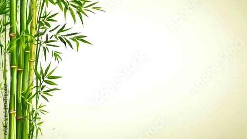 A natural background on right side bamboo plant with empty space  photo
