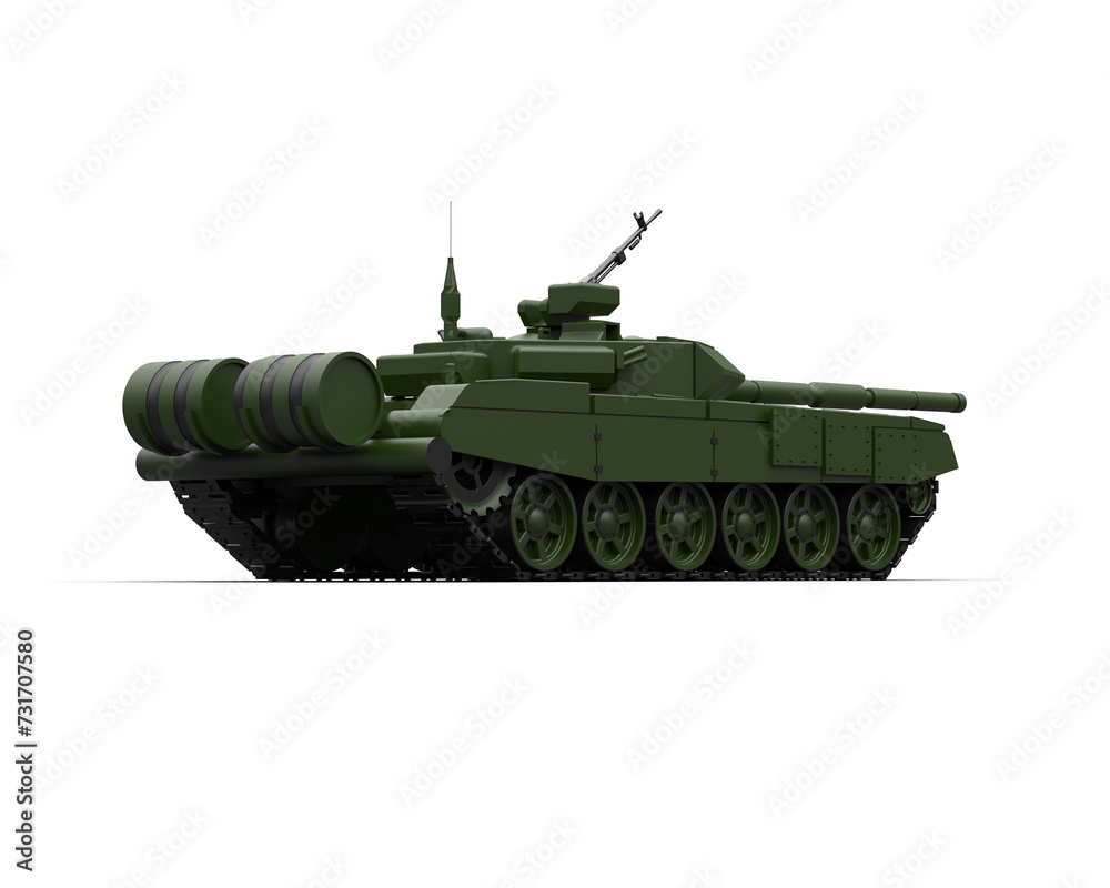 Armored tank building isolated on background. 3d rendering - illustration