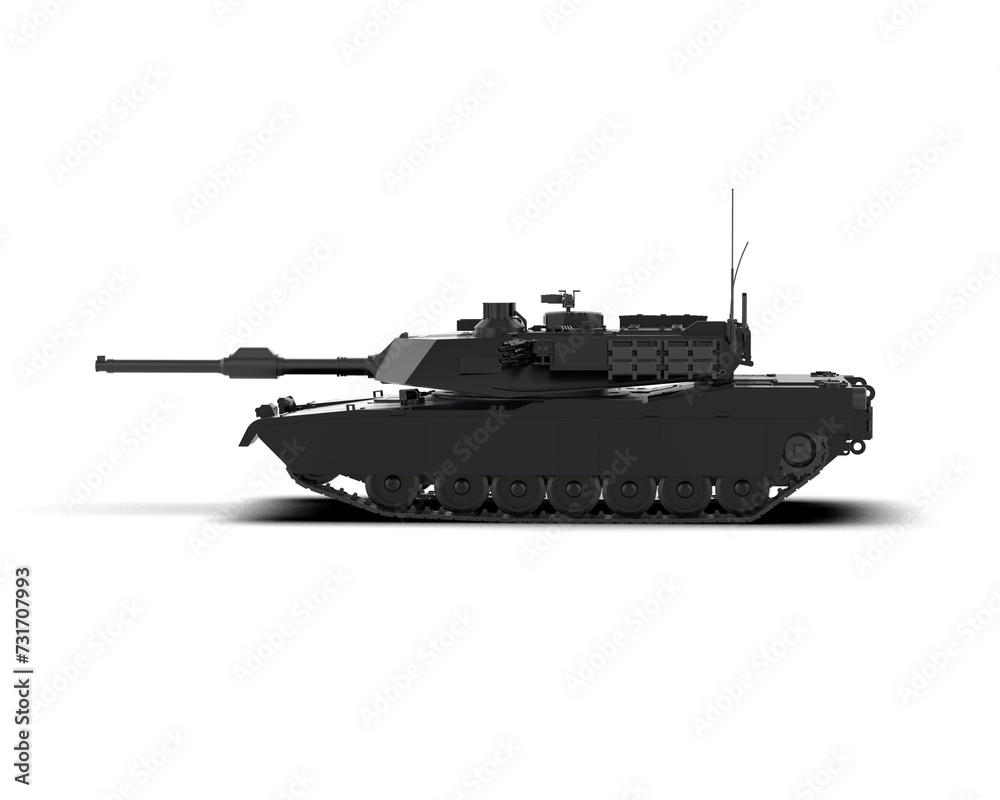 Armored tank building isolated on background. 3d rendering - illustration Armored tank building isolated on background. 3d rendering - illustration