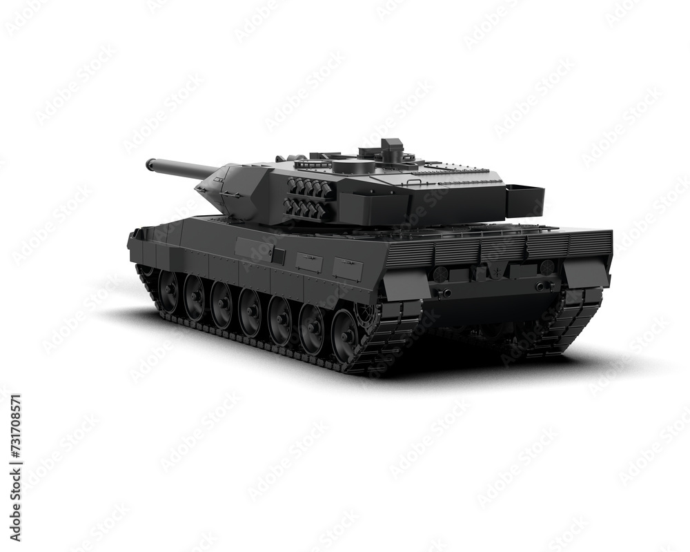 Armored tank building isolated on background. 3d rendering - illustration Armored tank building isolated on background. 3d rendering - illustration