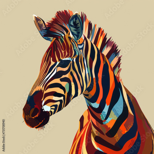 Abstract Zebra  An African Safari s Multicolored Camouflage on White  Wildlife s Exotic Stripes in African Nature