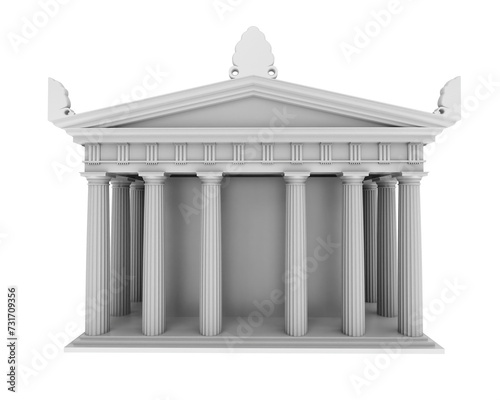 Forum building isolated on background. 3d rendering - illustration
